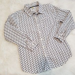 Boy Button Down Mustache Shirt
